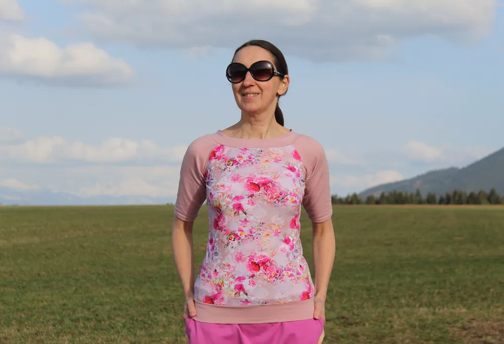 Tričko staroružové s ružami