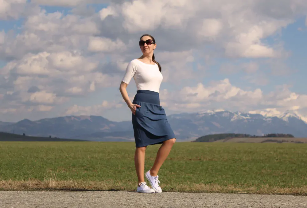 Krátka sukňa denim