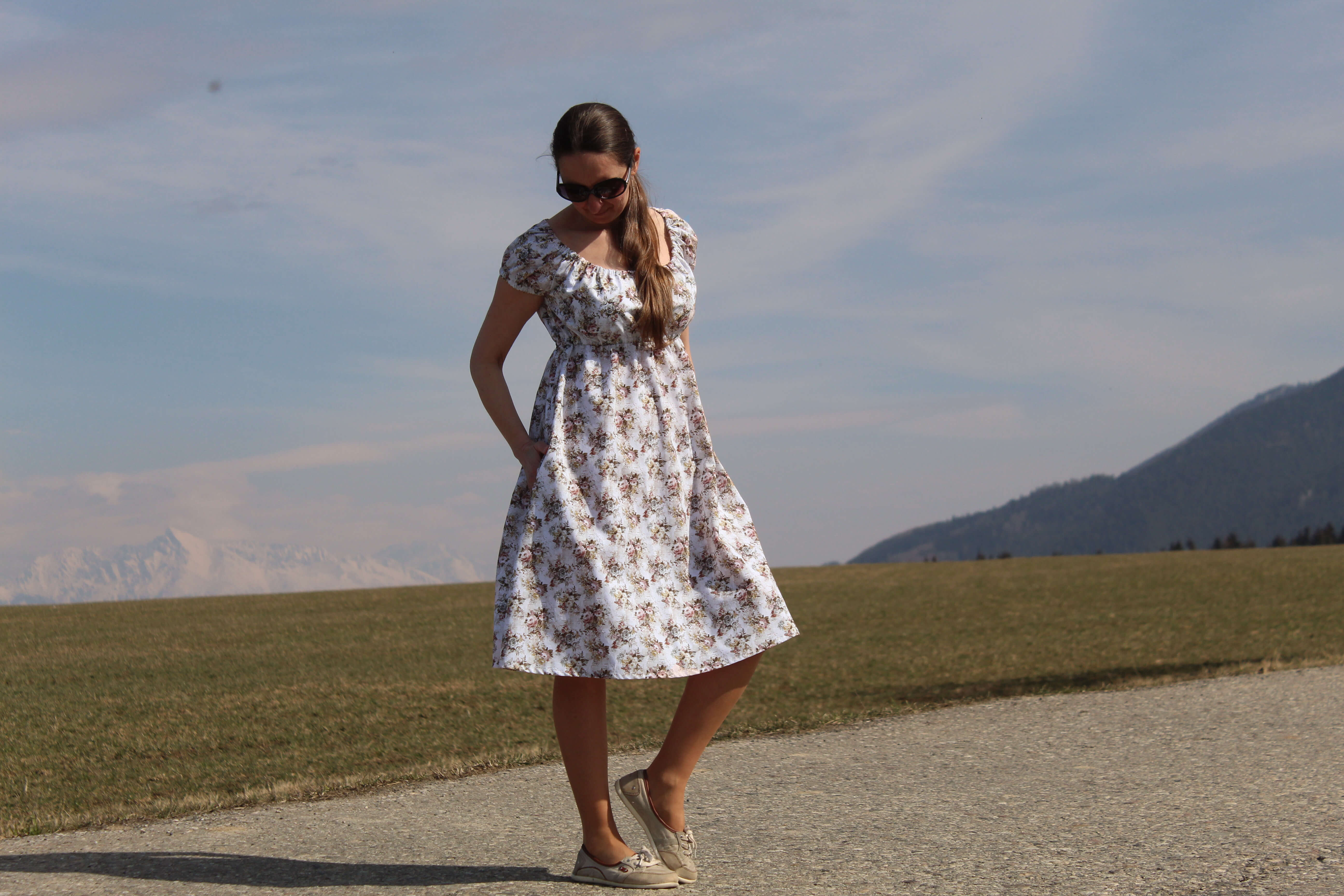 Bavlnené šaty romantické ruže