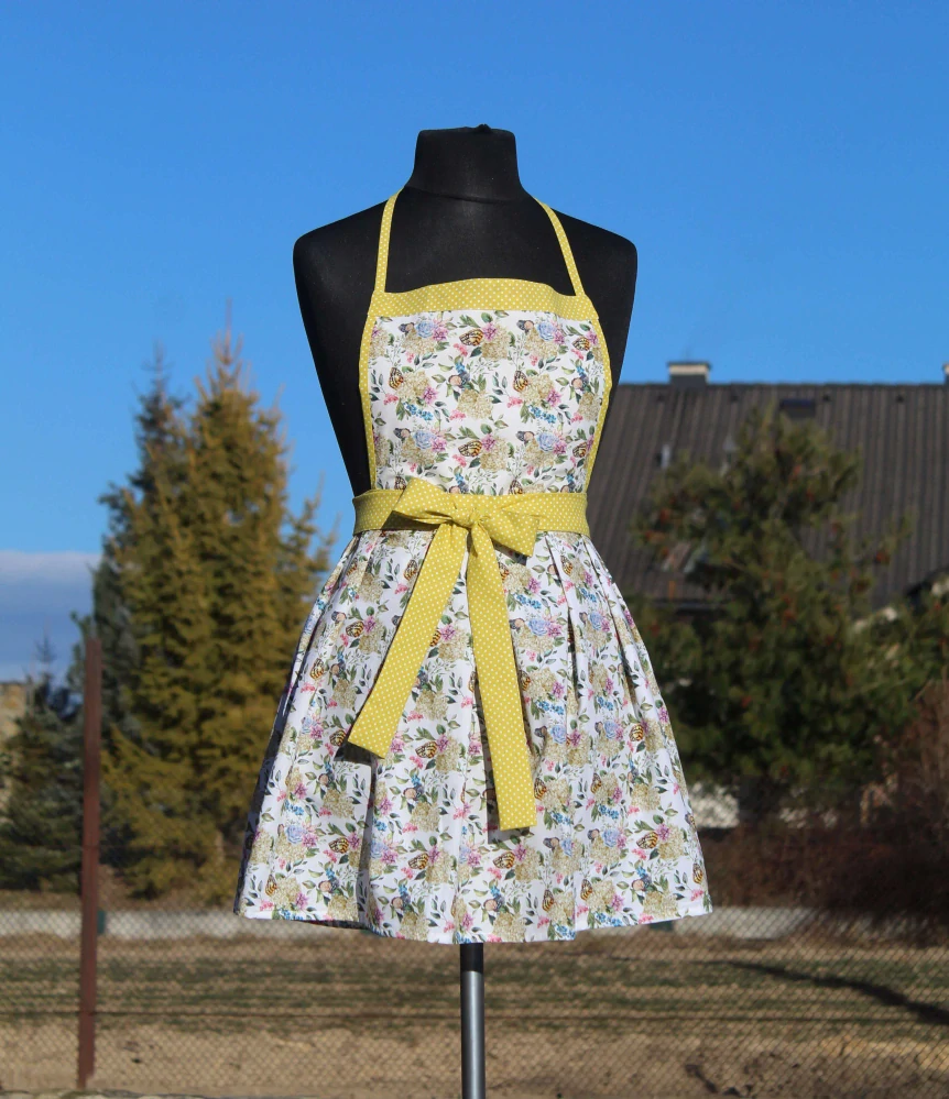 Dámska zásterka s hortenziami