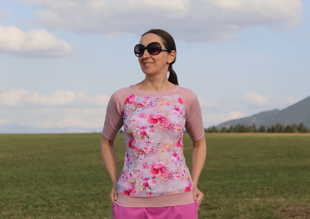 Tričko staroružové s ružami