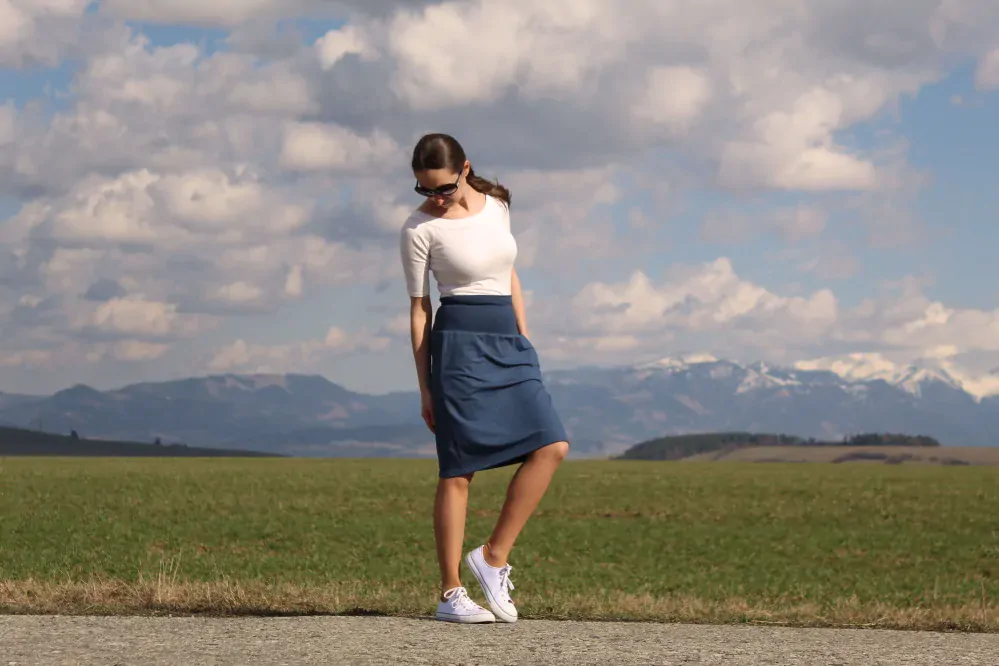 Krátka sukňa denim