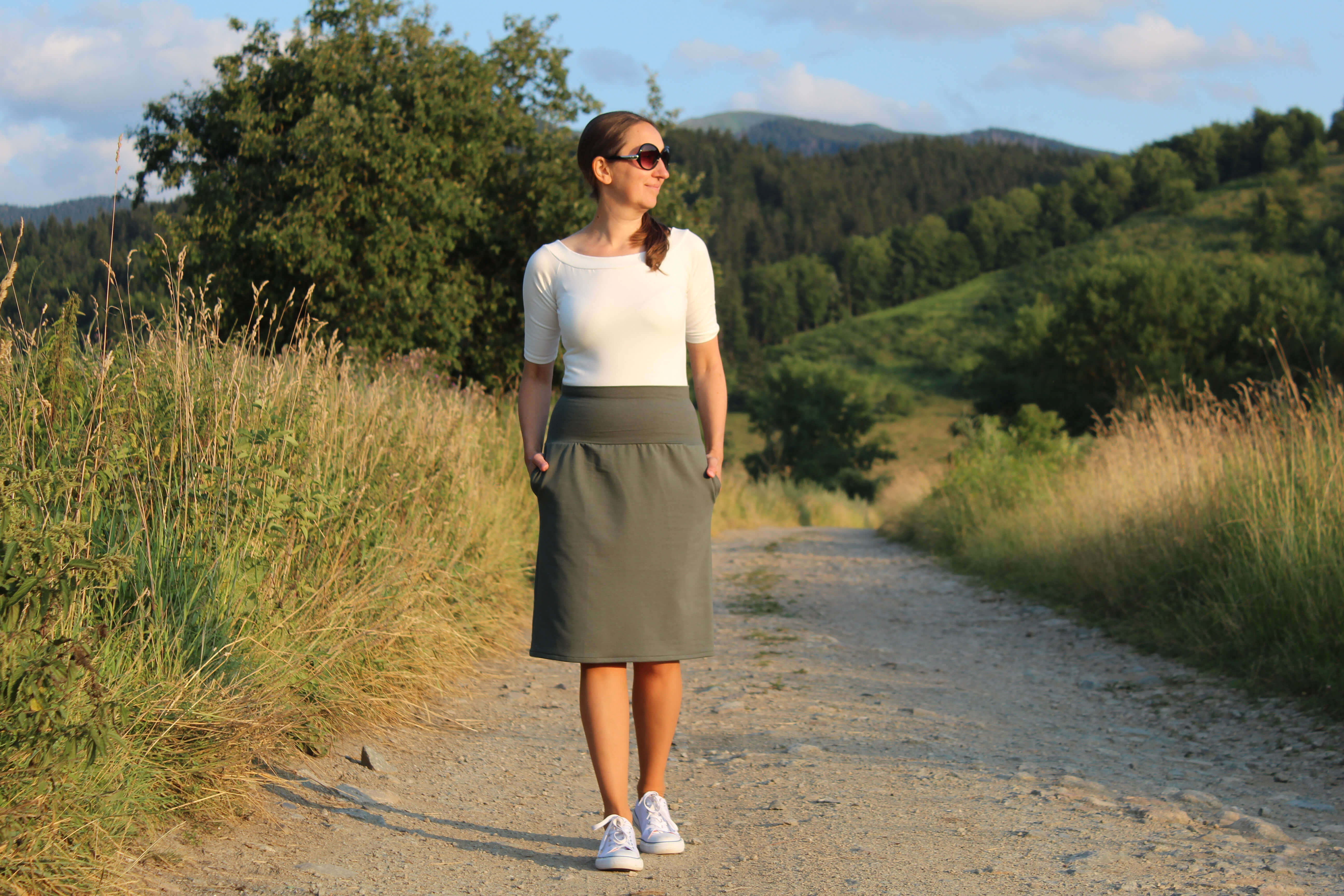 Krátka sukňa zelená