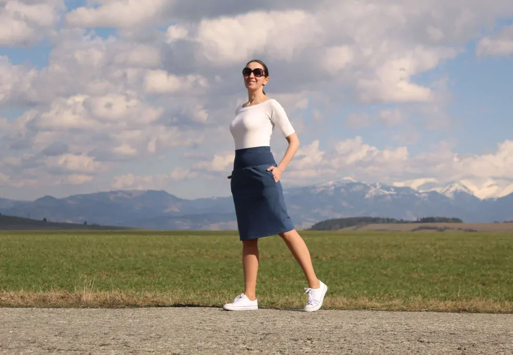 Krátka sukňa denim