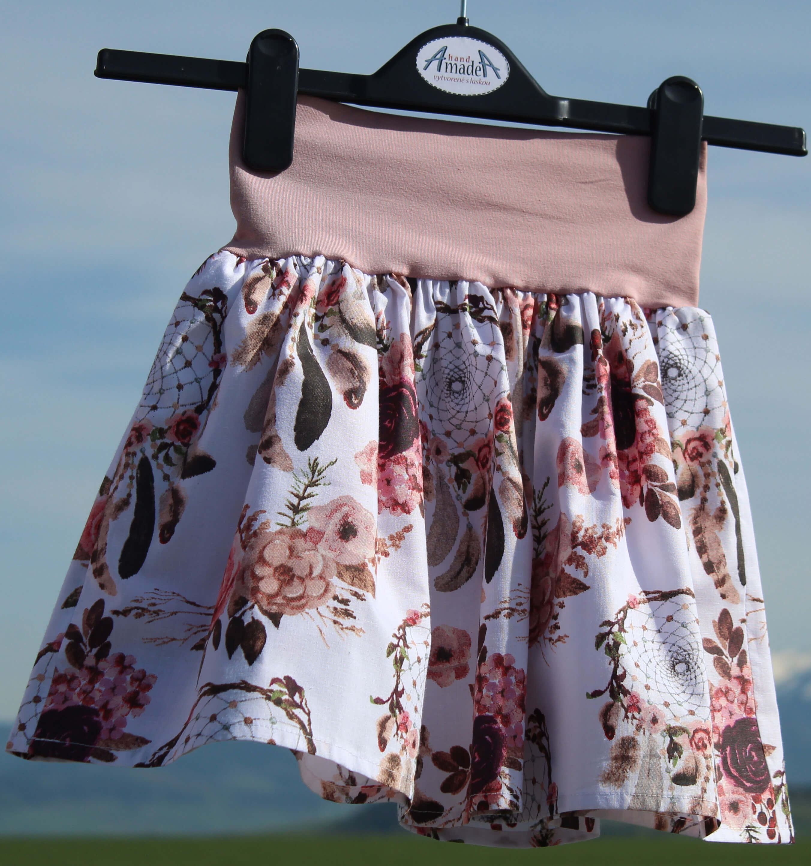 Mama a dcéra bielo-ružová s lapačmi