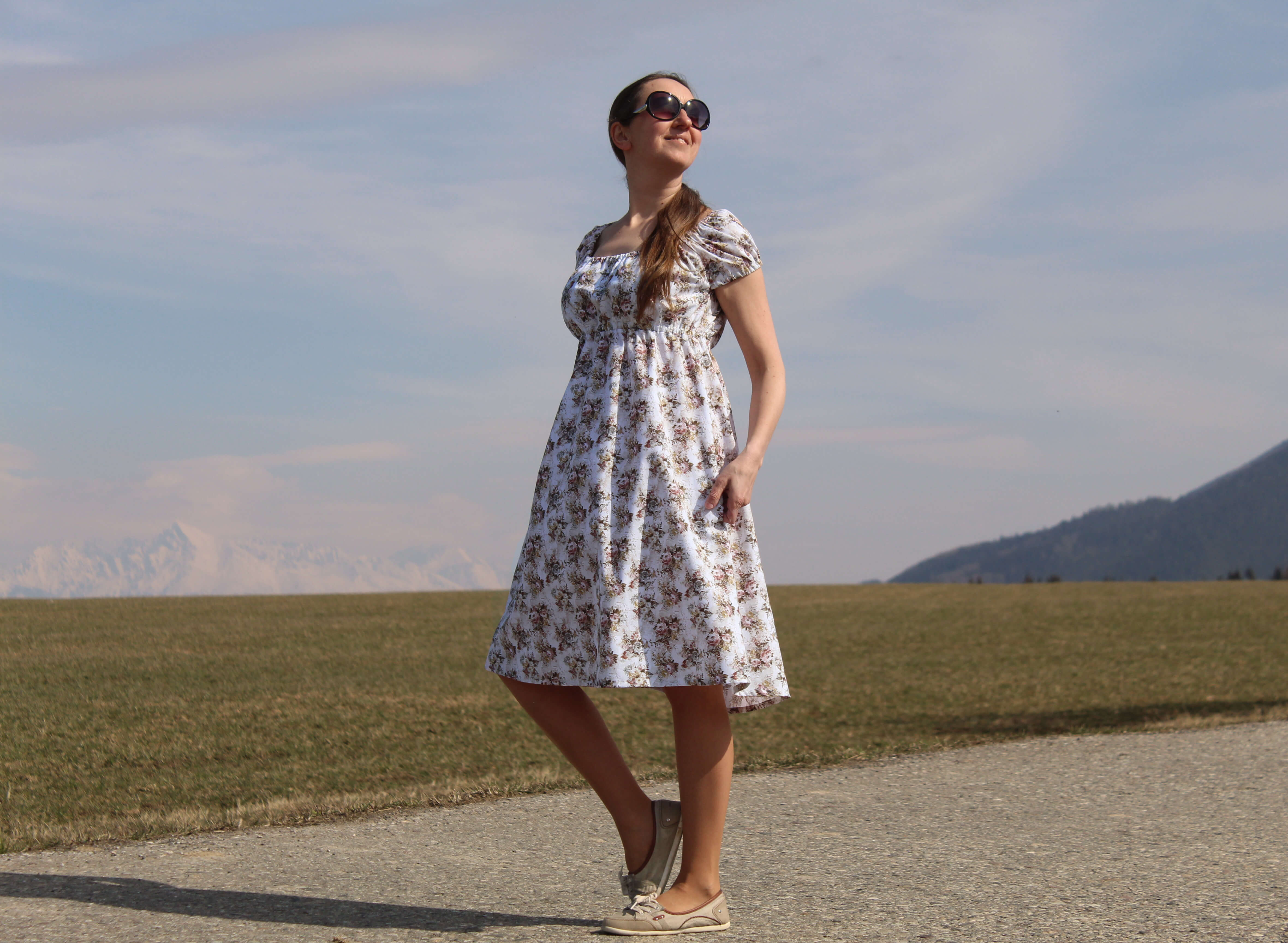 Bavlnené šaty romantické ruže