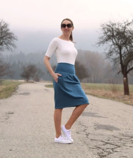 Krátka sukňa petrolejová