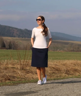 Krátka sukňa tmavomodrá