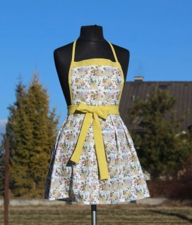 Dámska zásterka s hortenziami